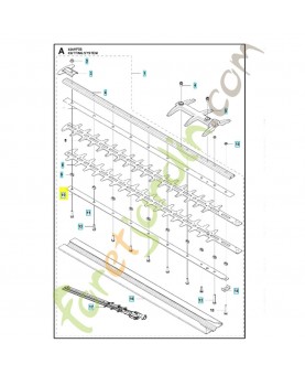 Glissière de guidage 578312901. Pièce détachée Husqvarna