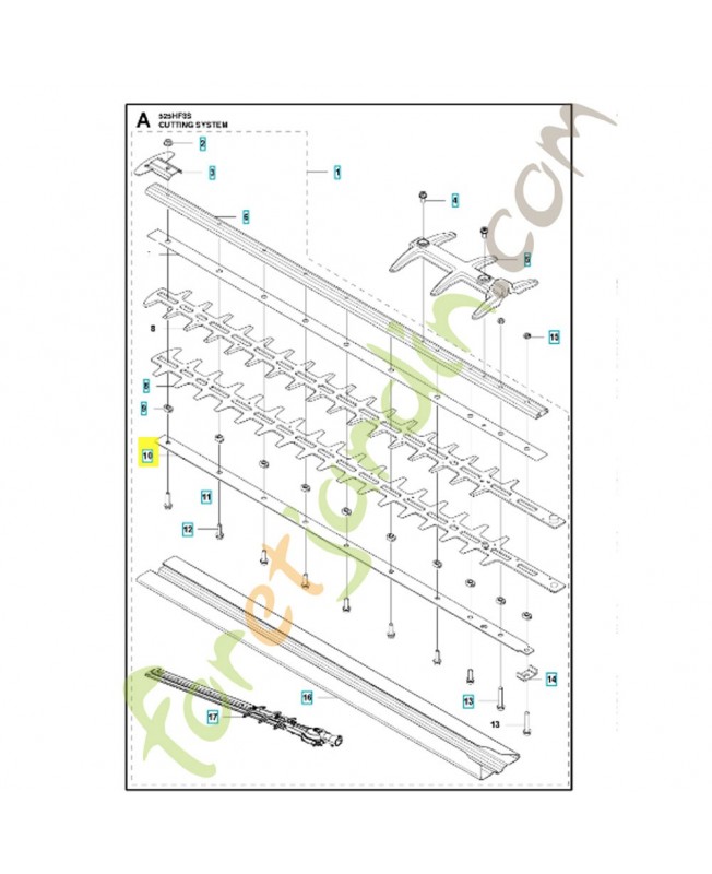 Glissière de guidage 578312901. Pièce détachée Husqvarna