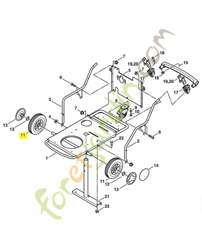 Roue 4770-791-3600. Pièce détachée Stihl / Vicking
