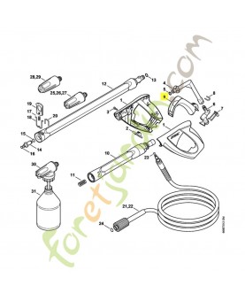 Levier 4915-502-1504. Pièce détachée Stihl / Vicking