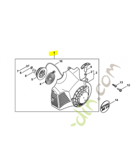 Carter vent avec lanceur 4229-080-2104 stihl