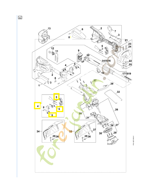 Jeu d'éléments de commande 4859-007-3800. Pièce détachée Stihl / Vicking Jeu d'éléments de commande 4859-007-3800. Pièce détachée Stihl / Vicking