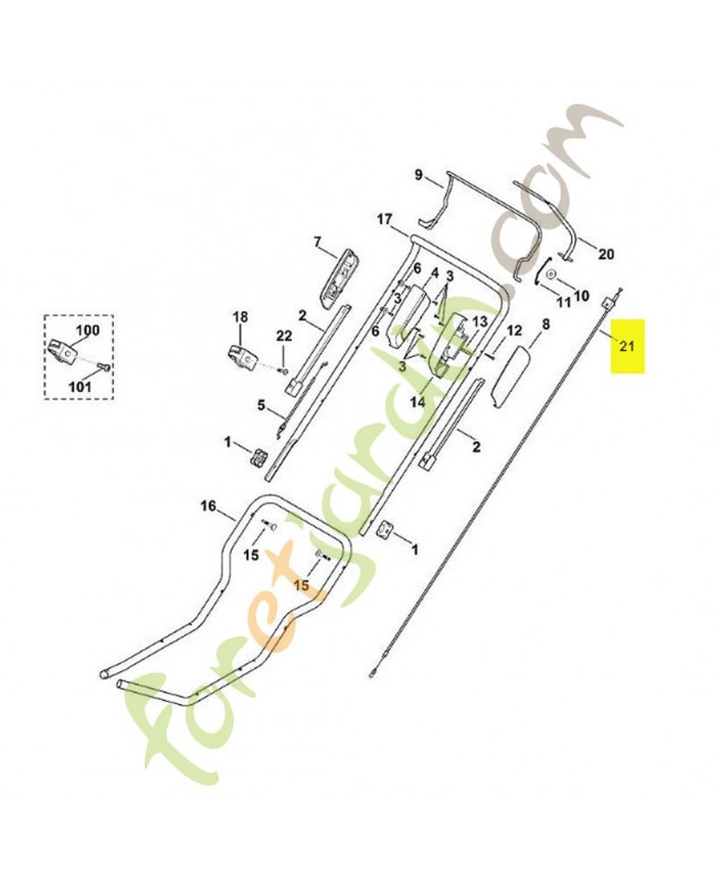 Cable de traction référence 6361-700-7500