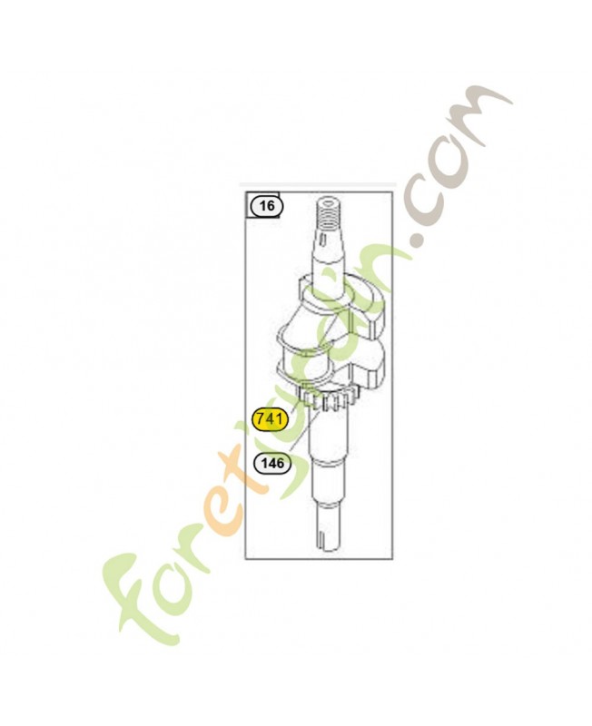 790345 Pignon distribution 0003-000-1842. Pièce de rechange pour moteur thermique Briggs et Straton