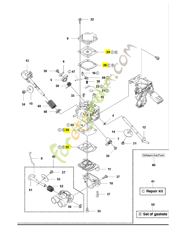 Kit membrane  576666501 husqvarna