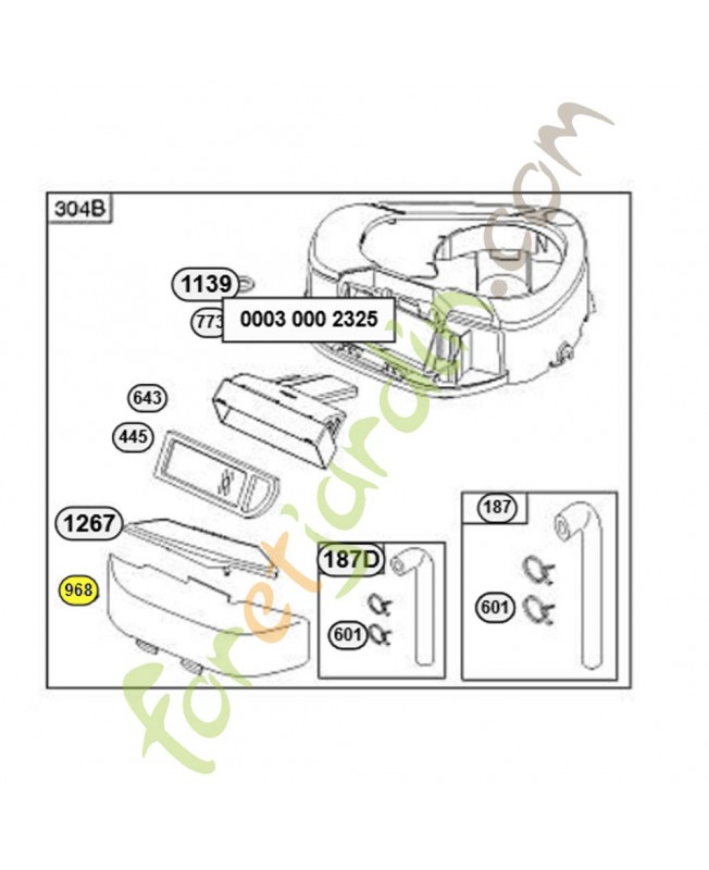 697420 Cache filtre a air Briggs & Stratton