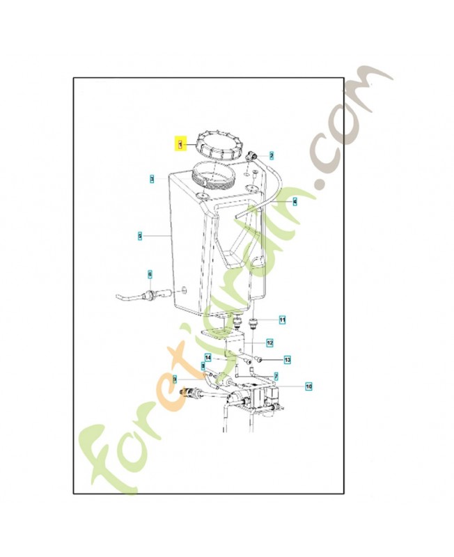 Réservoir d'eau 595659501. Pièce détachée Husqvarna