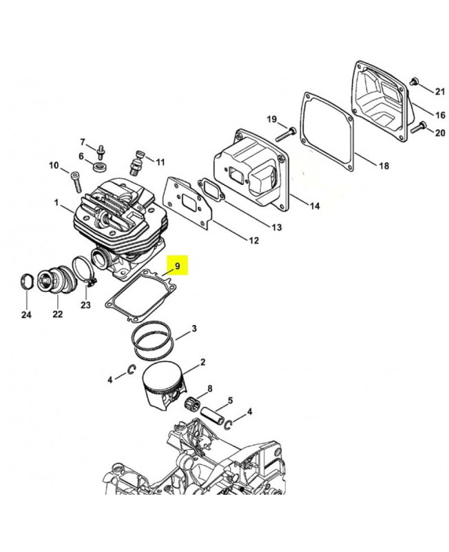 Joint de cylindre Stihl ref. 1144-029-2300