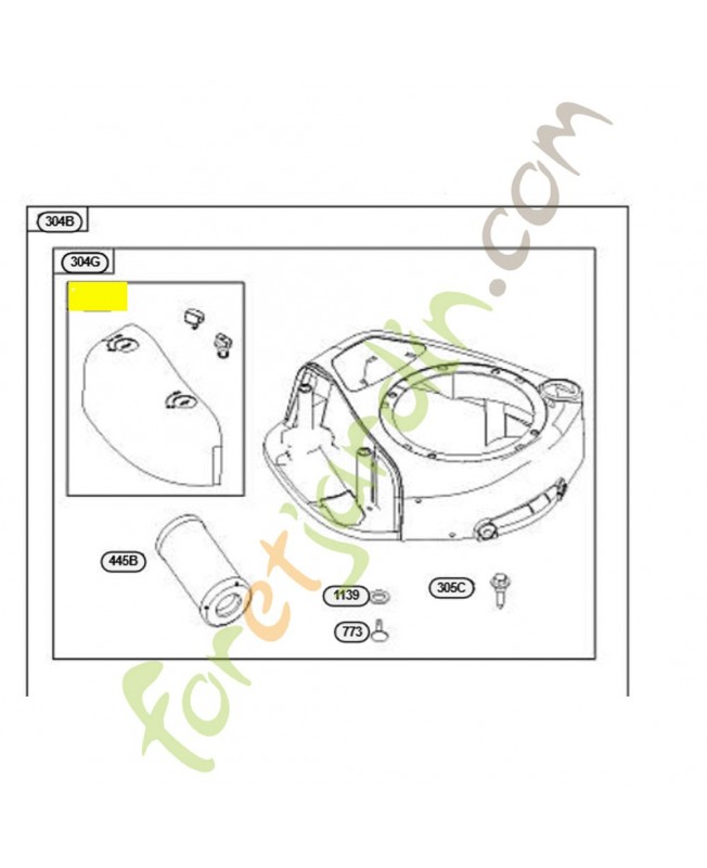 591647 cache filtre a air Briggs & Stratton 591647 cache filtre a air Briggs & Stratton