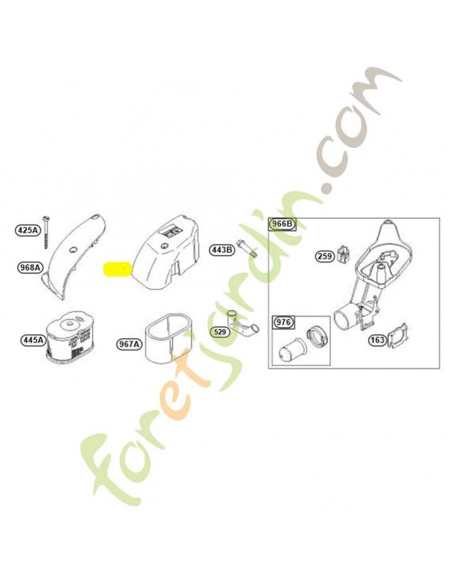 692435 Cache filtre a air Briggs & Stratton
