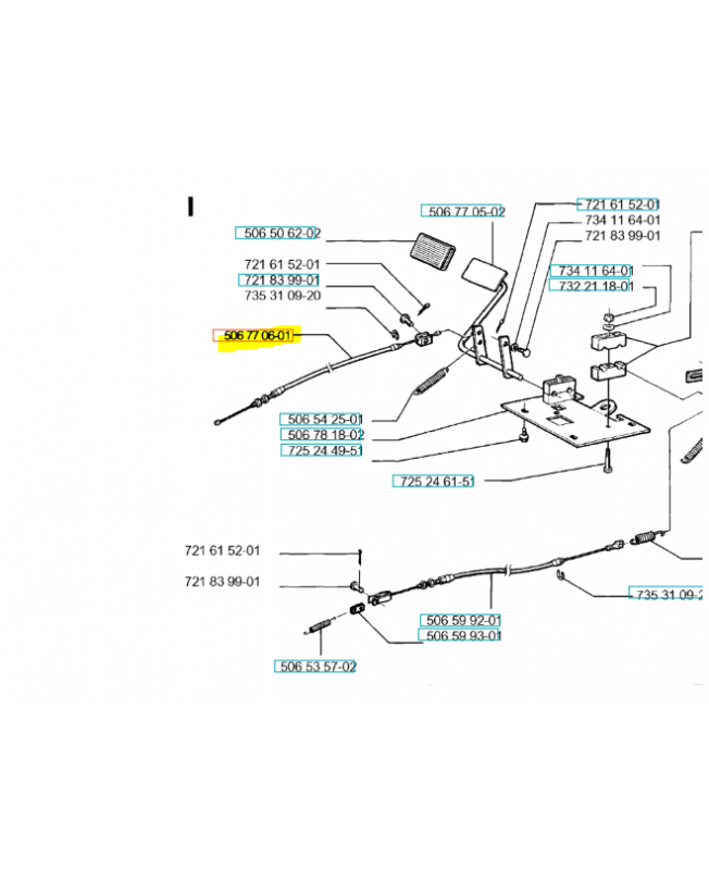 Cable embrayage autoportée 506952501