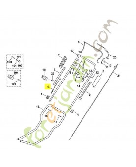 Câble arrêt moteur 6361-700-7510. Pièce de rechange Sithl / Vicking
