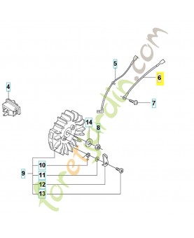 Fil de court-circuit 503897601. Pièce de rechange Husqvarna