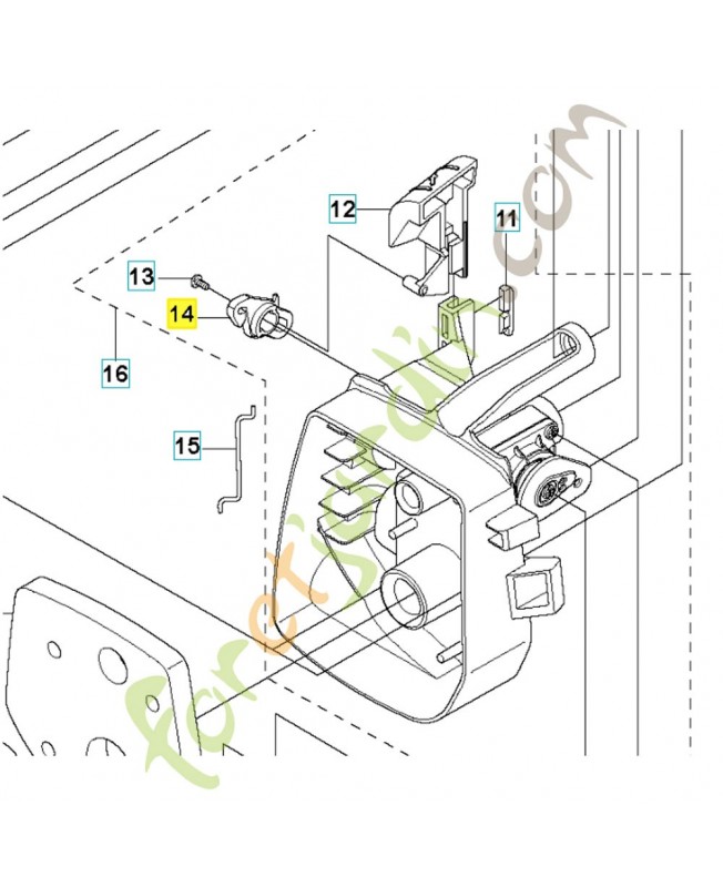 Levier 537355801. Pièce de rechange Husqvarna