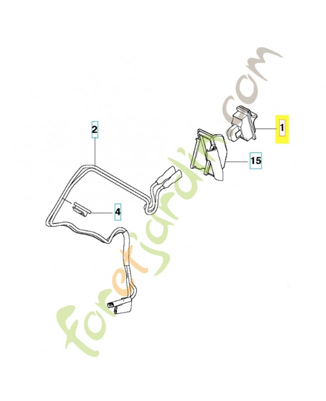 Bouton d’arrêt 522798202. Pièce de rechange Husqvarna