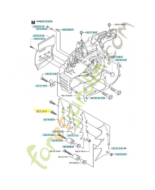 Vis 503212616. Pièce de rechange Husqvarna