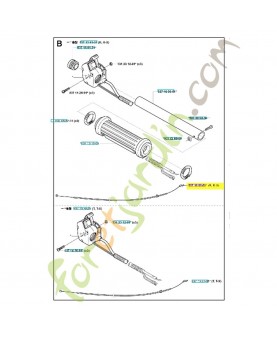 Cable d'acceleration 537166001. Pièce de rechange Husqvarna