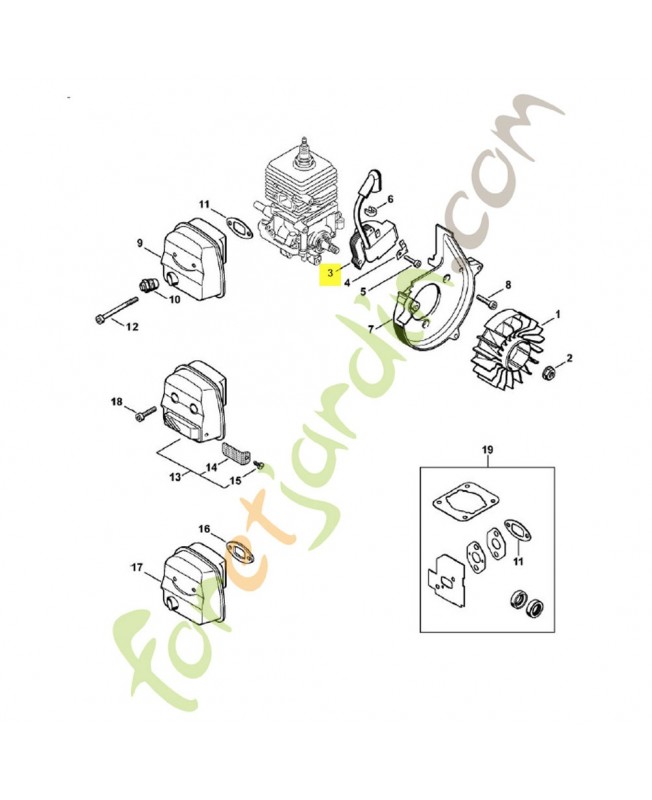 Module d'allumage 4229-400-1300. Pièce détachée Stihl / Vicking