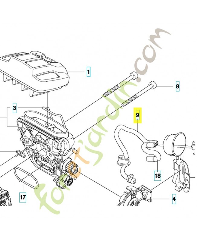 Durite d'essence 587645404. Pièce détachée Husqvarna