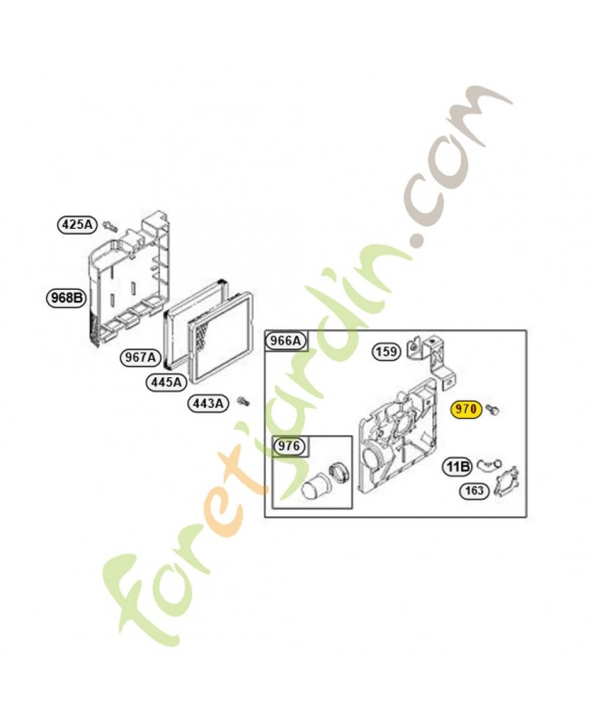 691681 Vis 0003-000-0900. Pièce de rechange pour moteur thermique Briggs et Straton