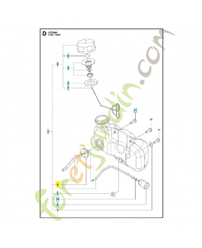 TUYAU COMPLET 597967202. Pièce de rechange Husqvarna