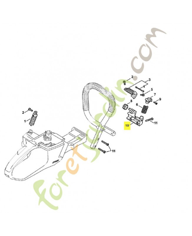 Crampon tube poignée 1142-791-1900. Pièce détachée Stihl / Vicking