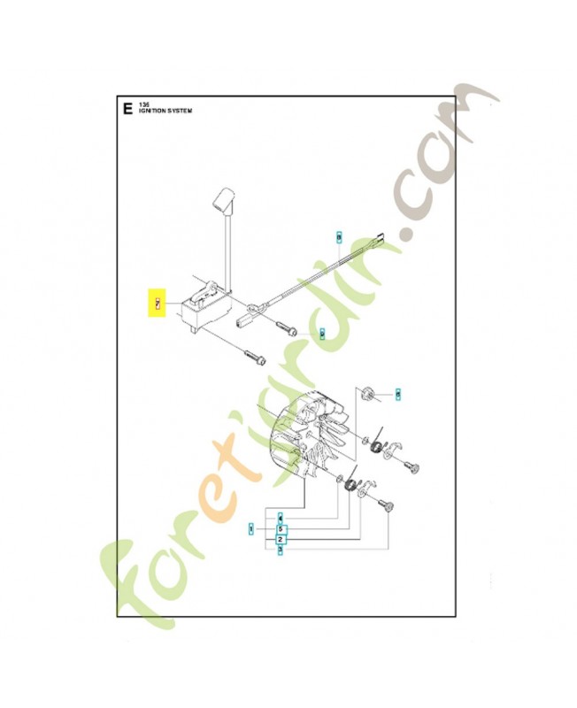 Bobine d'allumage 576705602. Pièce de rechange Husqvarna