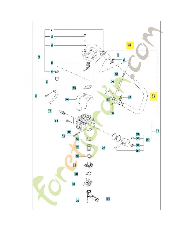 Pipe 579168501. Pièce de rechange Husqvarna