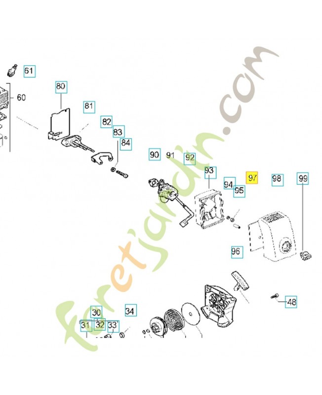 Filtre à air 538243764. Pièce de rechange Husqvarna