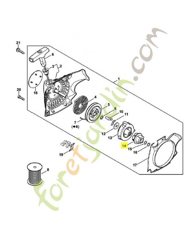 Entraineur 1139-195-2000. Pièce de rechange Sithl / Vicking