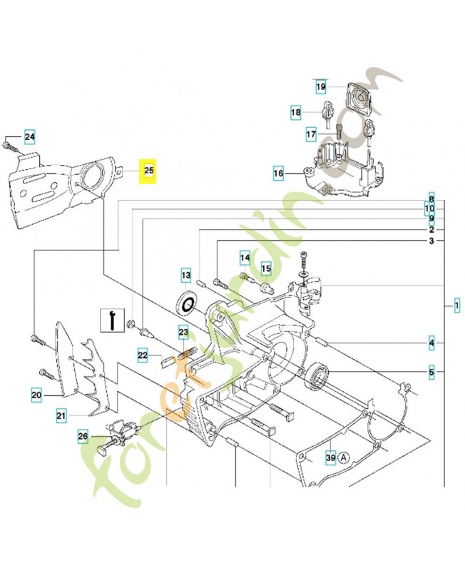 Plaque 503935401. Pièce de rechange Husqvarna