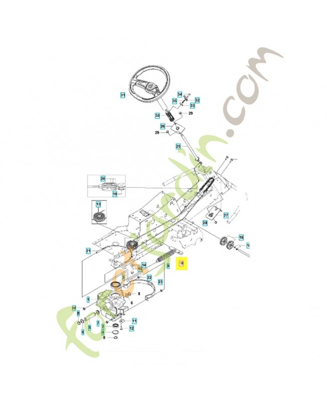 FIXATION DE RESSORT 590735401. Pièce détachée Husqvarna