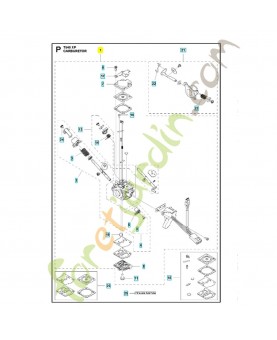 Carburateur 579193001. Pièce de rechange Husqvarna