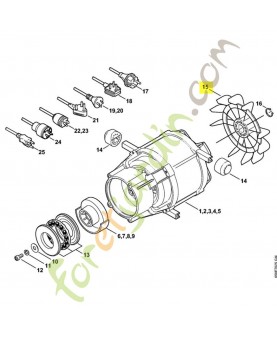 Ventilateur 4776-607-3000. Pièce détachée Stihl / Vicking