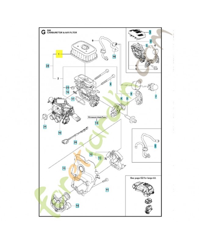 Filtre a air 505126305. Pièce de rechange Husqvarna Filtre a air 505126305. Pièce de rechange Husqvarna