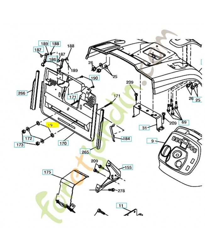 Ecrou 532168937. Pièce de rechange Husqvarna