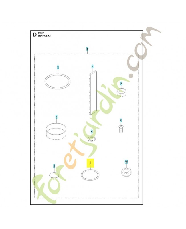 Joint torique 594280501. Pièce détachée Husqvarna