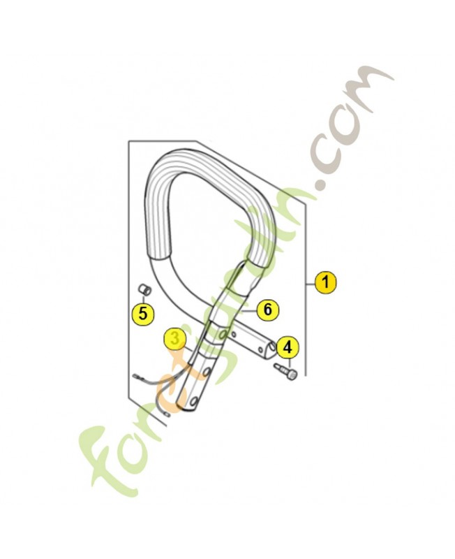 Poignée tubulaire 1142-790-1720. Pièce détachée Stihl / Vicking
