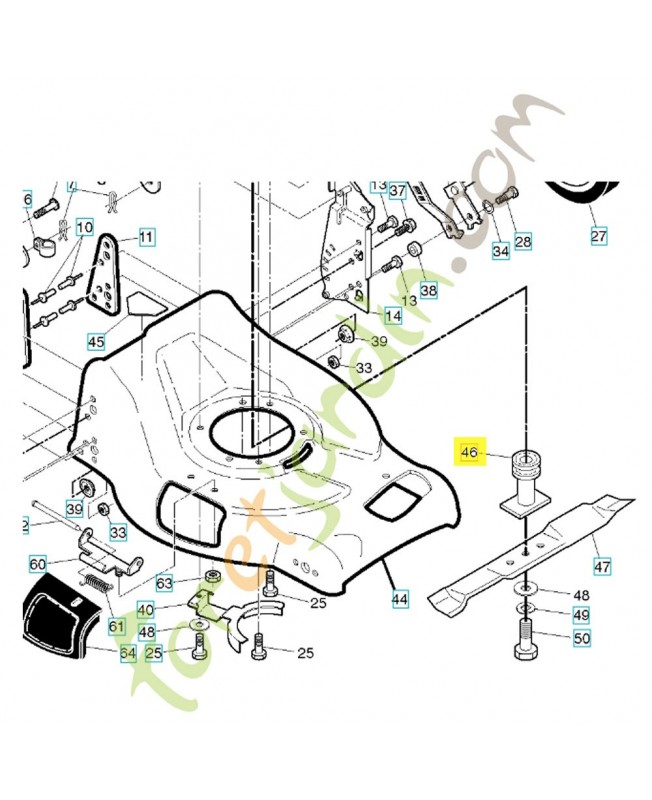Support de lame tondeuse 583499901. Pièce de rechange Husqvarna Support de lame tondeuse 583499901. Pièce de rechange Husqvarna
