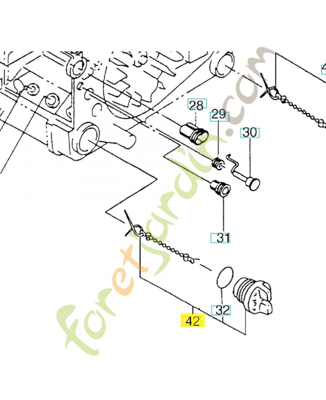 Bouchon de réservoir 538000114. Pièce de rechange Husqvarna