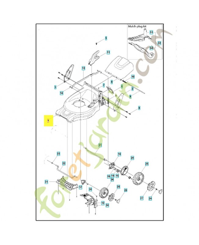 Chassis 589699201 - Pièce détachée Husqvarna