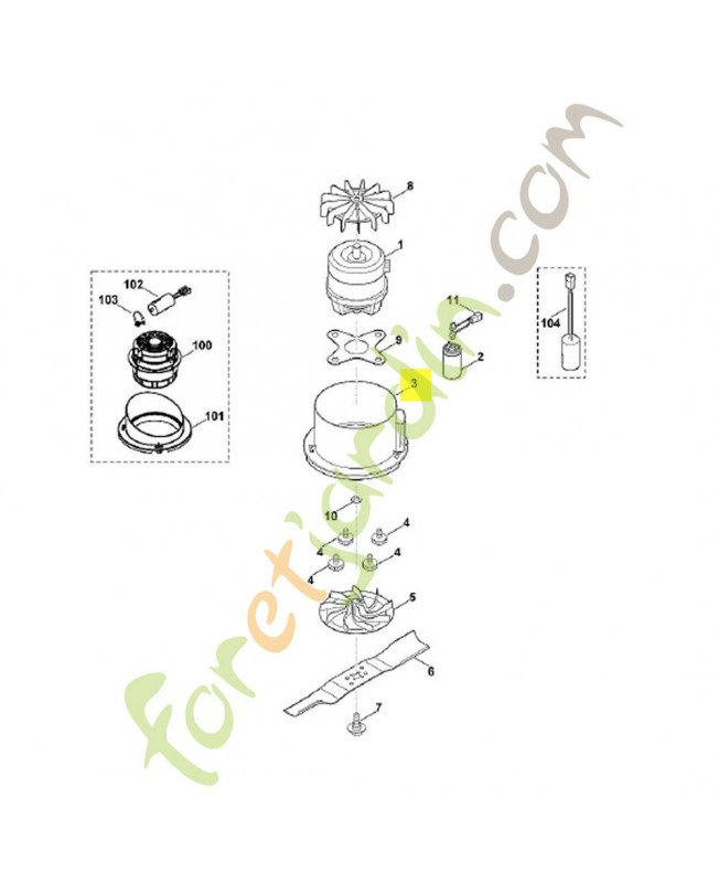 Pièce de protection 6336-606-2201. Pièce de rechange Sithl / Vicking