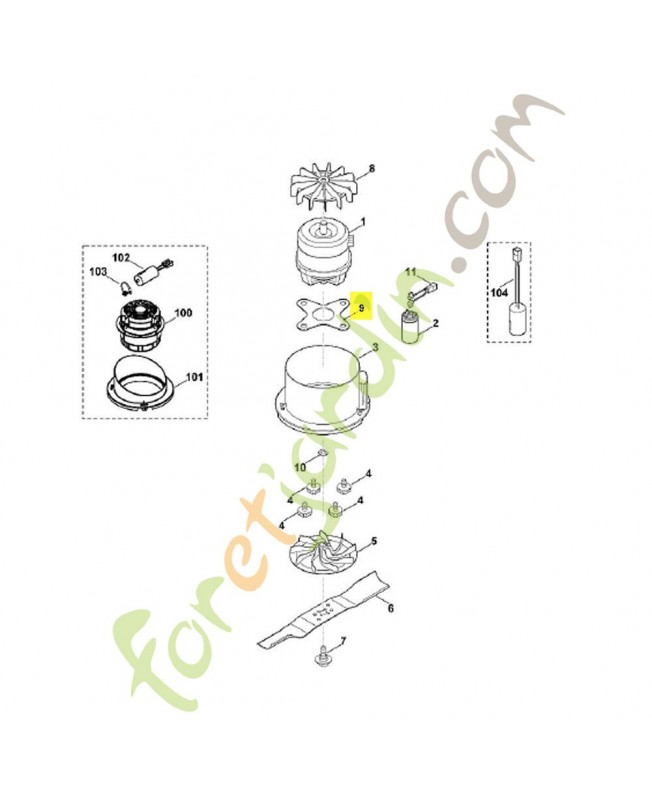 Rondelle d'isolation 6336-708-9300. Pièce de rechange Sithl / Vicking