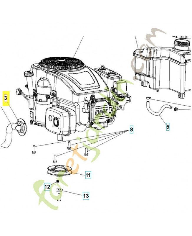 Vis  502435201. Pièce de rechange Husqvarna