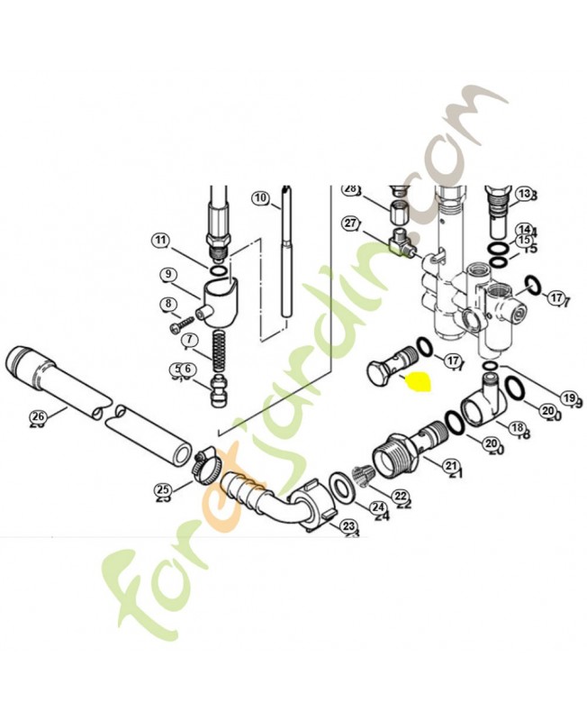 Vis creuse 4736-528-0202 . Pièce détachée Stihl / Vicking