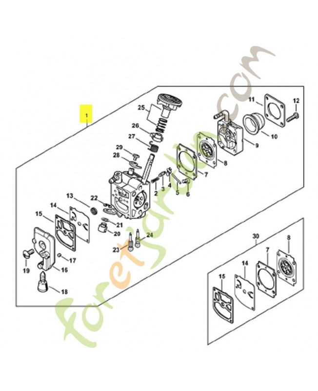 Carburateur 4237/21  4237-120-0621. Pièce détachée Stihl / Vicking