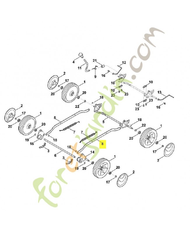 Levier de translation 6383-703-8800. Pièce de rechange Sithl / Vicking