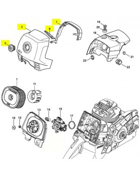 Couvercle de filtre 1144-140-1010. Pièce détachée Stihl