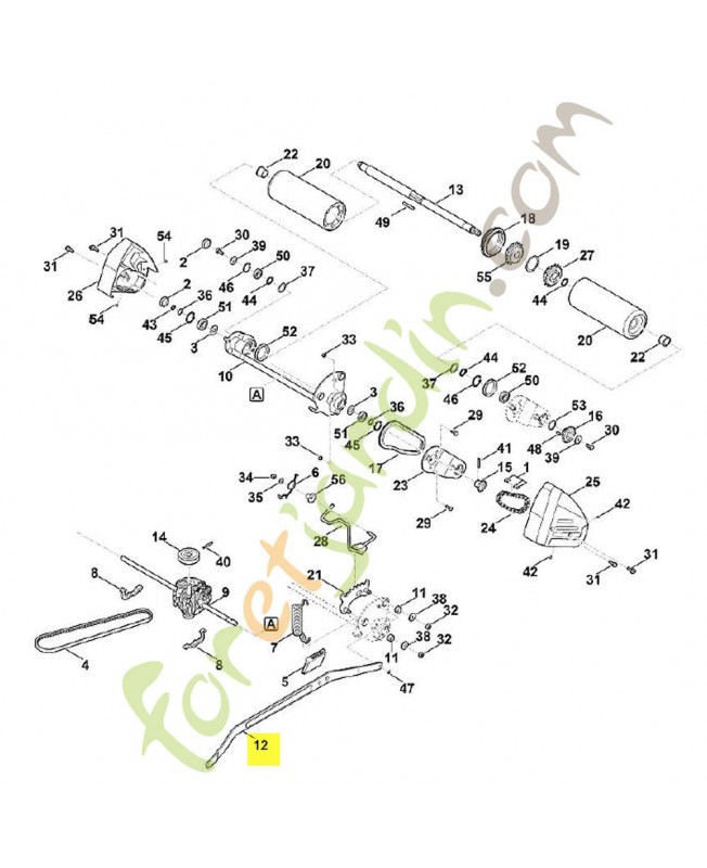 Levier de translation 6374-703-8800. Pièce détachée Stihl / Vicking