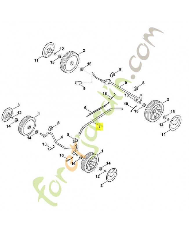 Levier de translation 6350-703-8800. Pièce de rechange Sithl / Vicking